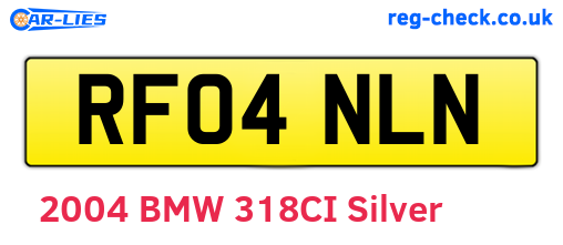 RF04NLN are the vehicle registration plates.