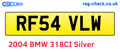 RF54VLW are the vehicle registration plates.