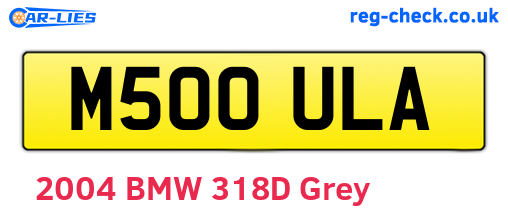 M500ULA are the vehicle registration plates.