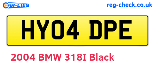 HY04DPE are the vehicle registration plates.