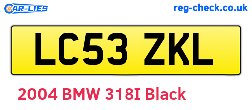 LC53ZKL are the vehicle registration plates.