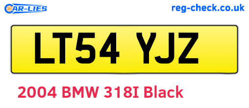 LT54YJZ are the vehicle registration plates.