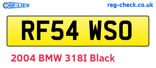 RF54WSO are the vehicle registration plates.