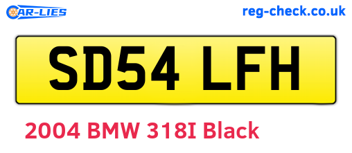 SD54LFH are the vehicle registration plates.