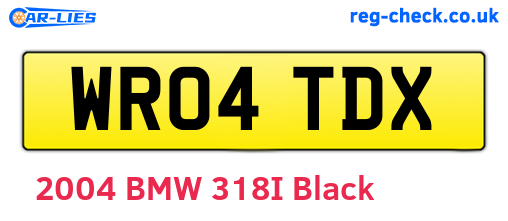 WR04TDX are the vehicle registration plates.