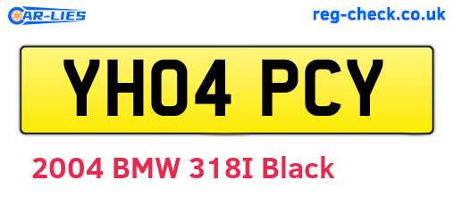 YH04PCY are the vehicle registration plates.