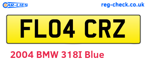 FL04CRZ are the vehicle registration plates.
