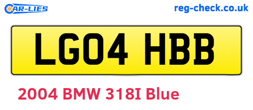 LG04HBB are the vehicle registration plates.