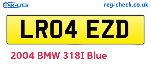 LR04EZD are the vehicle registration plates.