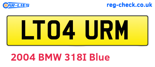 LT04URM are the vehicle registration plates.