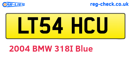 LT54HCU are the vehicle registration plates.
