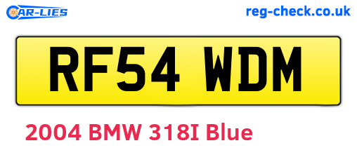 RF54WDM are the vehicle registration plates.