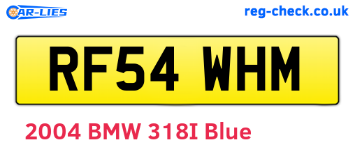 RF54WHM are the vehicle registration plates.