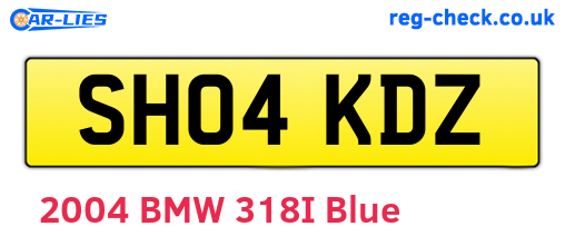 SH04KDZ are the vehicle registration plates.