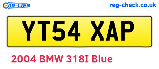 YT54XAP are the vehicle registration plates.