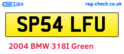 SP54LFU are the vehicle registration plates.