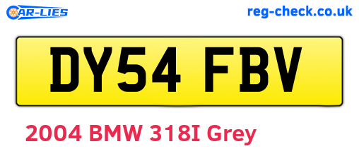 DY54FBV are the vehicle registration plates.