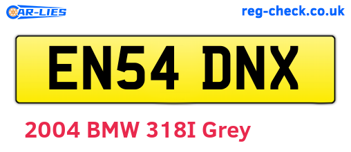 EN54DNX are the vehicle registration plates.