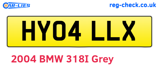 HY04LLX are the vehicle registration plates.