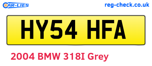 HY54HFA are the vehicle registration plates.