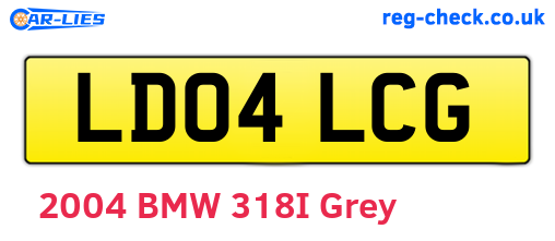 LD04LCG are the vehicle registration plates.