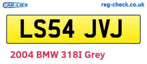 LS54JVJ are the vehicle registration plates.