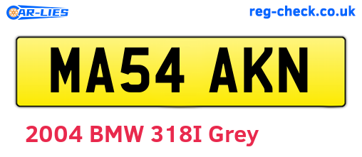 MA54AKN are the vehicle registration plates.