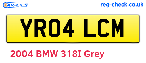 YR04LCM are the vehicle registration plates.