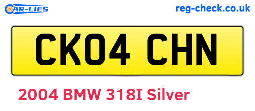 CK04CHN are the vehicle registration plates.