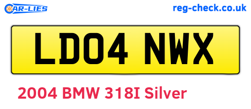 LD04NWX are the vehicle registration plates.