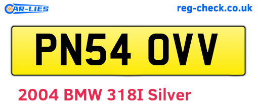 PN54OVV are the vehicle registration plates.