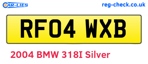 RF04WXB are the vehicle registration plates.