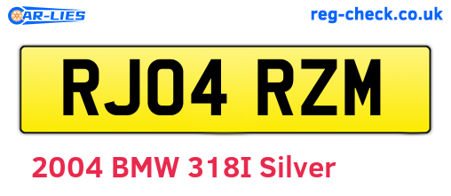 RJ04RZM are the vehicle registration plates.