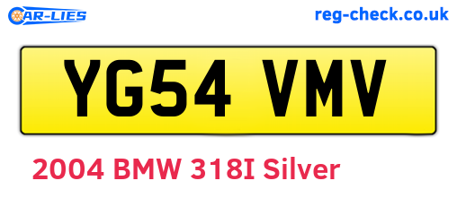 YG54VMV are the vehicle registration plates.