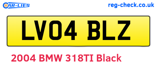 LV04BLZ are the vehicle registration plates.
