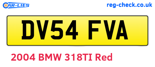 DV54FVA are the vehicle registration plates.