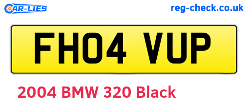 FH04VUP are the vehicle registration plates.