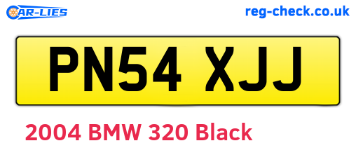 PN54XJJ are the vehicle registration plates.