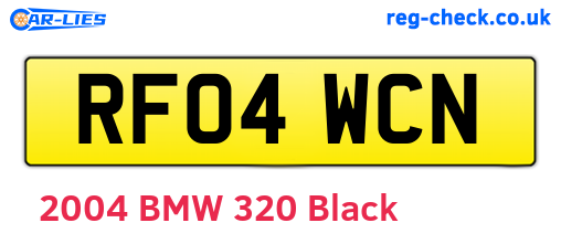 RF04WCN are the vehicle registration plates.