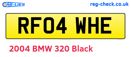 RF04WHE are the vehicle registration plates.