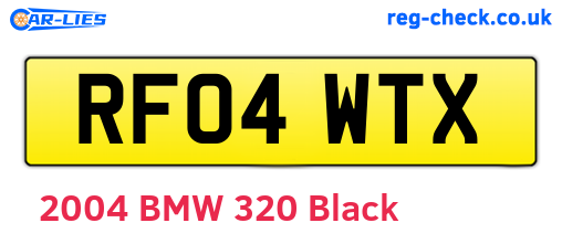 RF04WTX are the vehicle registration plates.