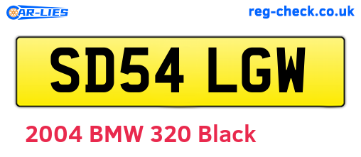 SD54LGW are the vehicle registration plates.