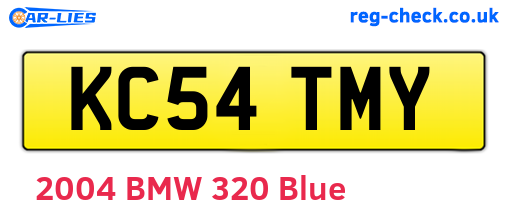 KC54TMY are the vehicle registration plates.