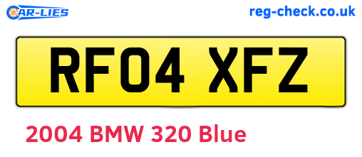 RF04XFZ are the vehicle registration plates.