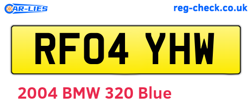 RF04YHW are the vehicle registration plates.