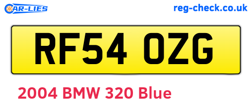 RF54OZG are the vehicle registration plates.