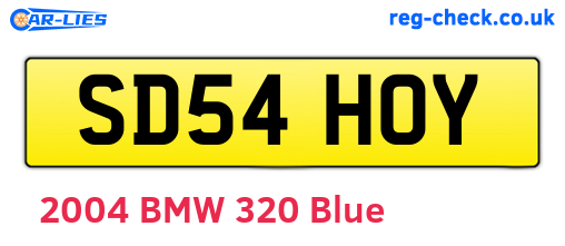 SD54HOY are the vehicle registration plates.