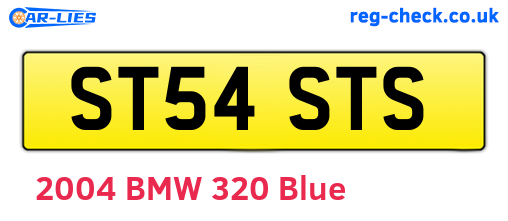 ST54STS are the vehicle registration plates.