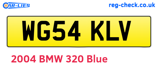 WG54KLV are the vehicle registration plates.