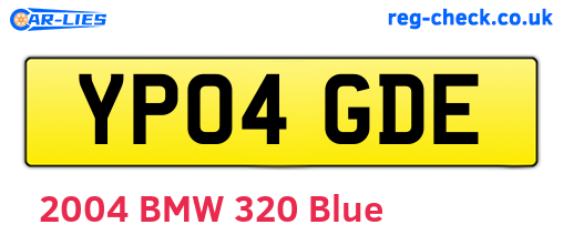 YP04GDE are the vehicle registration plates.